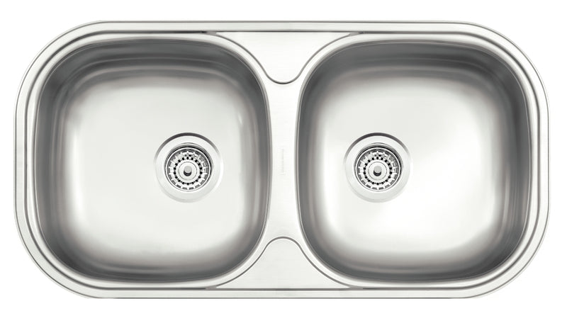 Rectangular 2C 34 BS 78x40 Double Sink T304